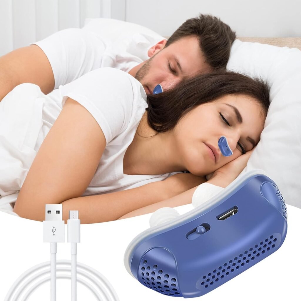 Anti Snoring Devices, Electric Mini Snoring Solution, Anti Snoring Sleep Aid for Blocked Nostrils Snore Reduction