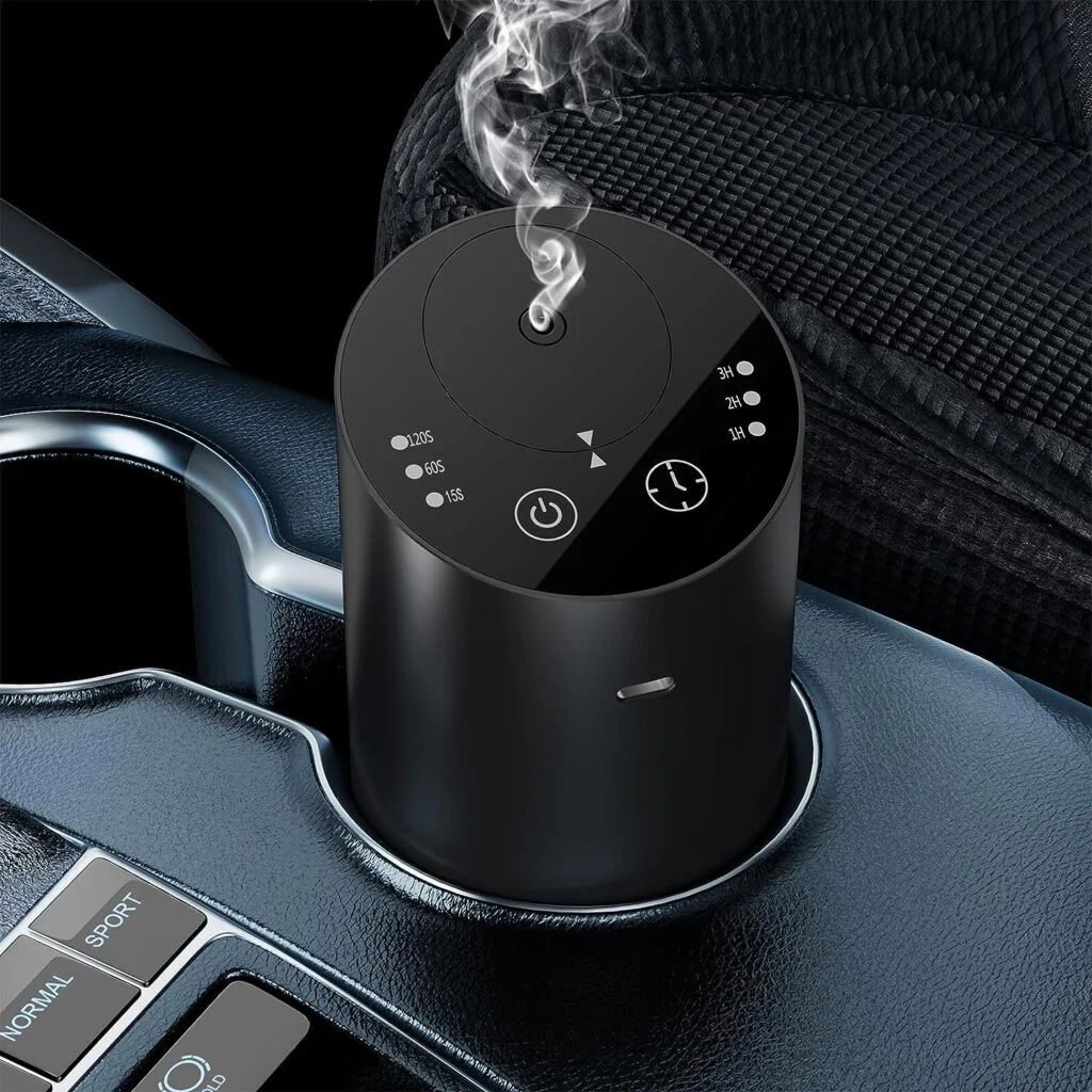 ColorSavvy Waterless Car Diffuser, Waterless Diffusers for Essential Oils with Timer No Leakage Tech, Super Quiet Cordless Aromatherapy Essential Oil Diffuser Battery Operated for Car, Room, Office