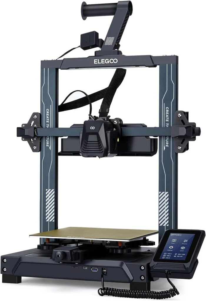 ELEGOO Neptune 4 3D Printer, 500mm/s High-Speed Fast FDM Printer with Klipper Firmware, Auto Leveling and Dual-Gear Direct Extruder, Easy Assembly for Beginners, 8.85x8.85x10.43 Inch Printing Size