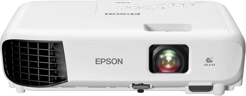 Epson EX3280 3-Chip 3LCD XGA Projector, 3,600 Lumens Color Brightness, 3,600 Lumens White Brightness, HDMI, Built-in Speaker, 15,000:1 Contrast Ratio ()