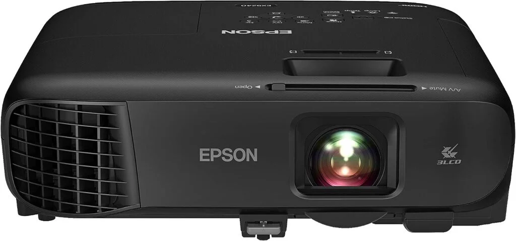 Epson Pro EX9240 3-Chip 3LCD Full HD 1080p Wireless Projector, 4,000 Lumens Color and White Brightness, 2 HDMI Ports, Built-in Speaker, 16,000:1 Contrast Ratio. Full 1-Year Limited Warranty (Renewed)
