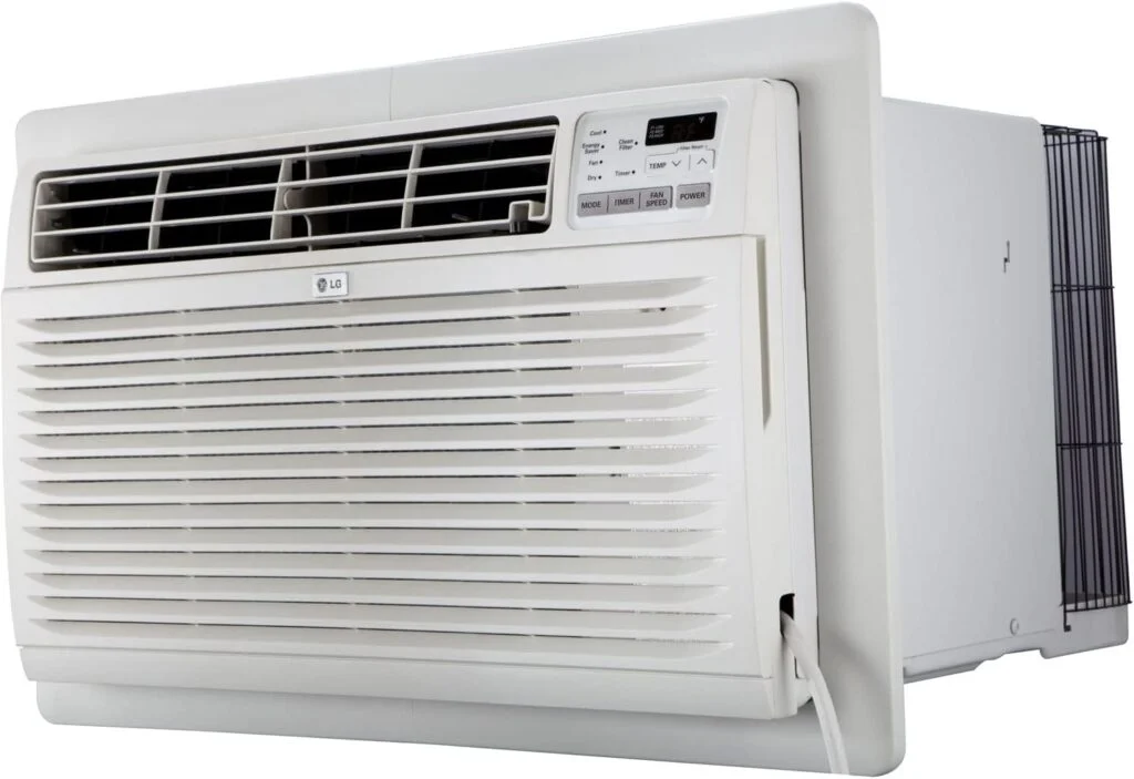 LG 11,800 BTU Through-the-Wall Air Conditioner with Remote, Cools up to 530 Sq. Ft., ENERGY STAR®, 3 Cool Fan Speeds, Universal design fits most sleeves, 115V