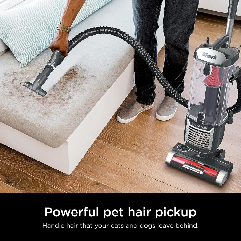 Shark ZU102 Rotator Pet Upright Vacuum with PowerFins HairPro Odor Neutralizer Technology, Charcoal, 2.9 L Dust Cup