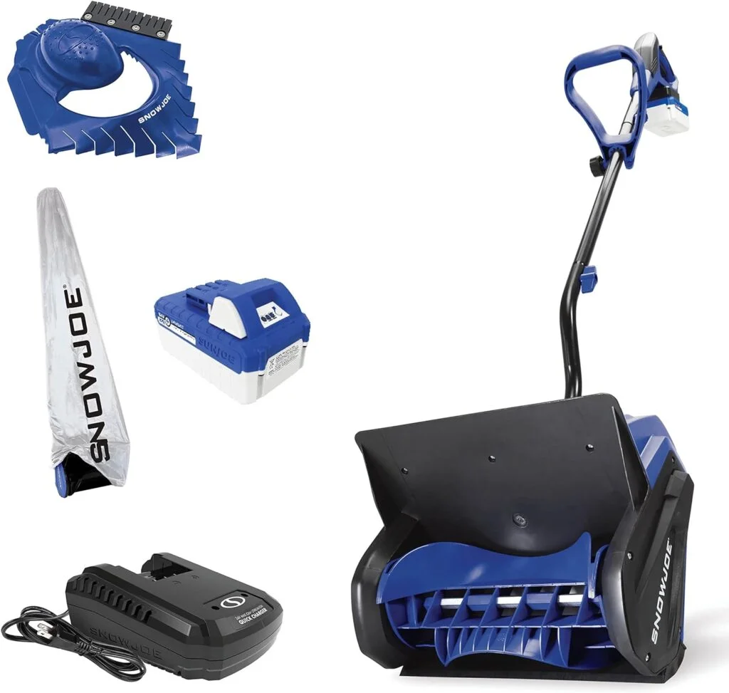 Snow Joe 24V-SS13-TV1 24-Volt IONMAX Cordless Snow Shovel Bundle, (w/ 4.0-Ah Battery, Charger, Cover, Ice Dozer, and Extended Warranty)