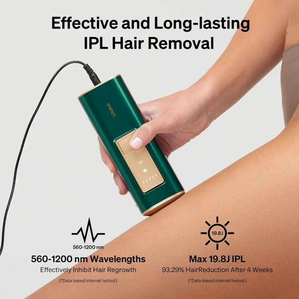 Ulike Laser Hair Removal for Women and Men, Air+ IPL Hair Removal Device with Sapphire Ice-Cooling Technology for Painless Result, Safe and Long-Lasting for Reducing in Hair Growth for Body Face