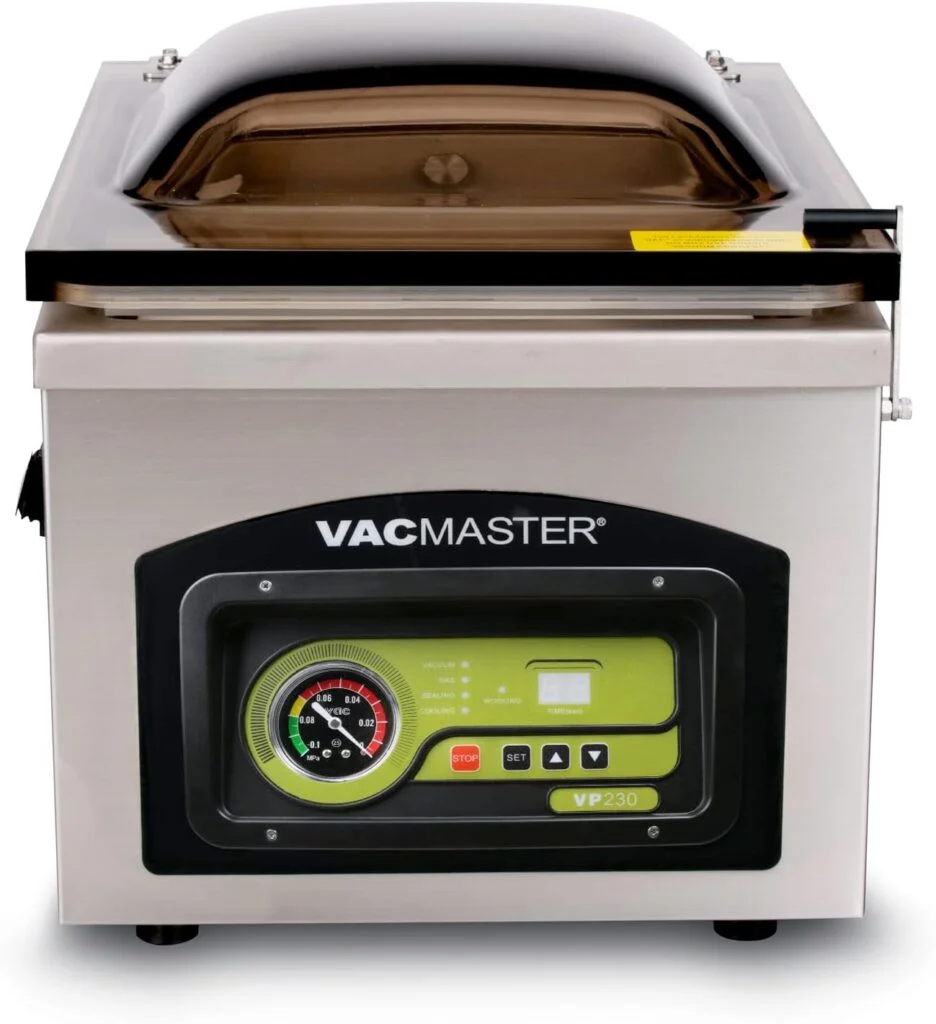 VacMaster VP230 Commercial Chamber Vacuum Sealer for Sous Vide, Liquids, Powders, and Food Storage, 110V, Heavy Duty 1/2 HP Rotary Oil Pump, Industrial Grade Vacuum Packaging Machine with 12.25” seal bar