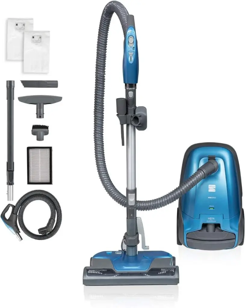 Amazon.com - Kenmore Pet Friendly Lightweight Bagged Canister Vacuum Cleaner with Extended Telescoping Wand, HEPA, 2 Motors, Retractable Cord, and 4 Cleaning Tools, Blue