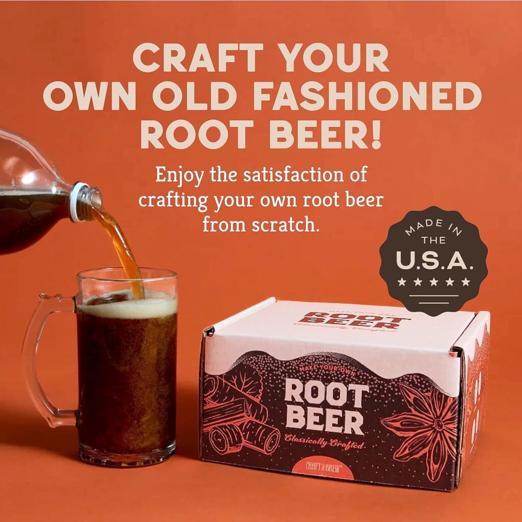Craft A Brew - Root Beer Kit - DIY Root Beer Making Kit - Make Your Own Craft Root Beer - Complete Equipment and Supplies - Starter Home Brewing Kit - 1 Gallon