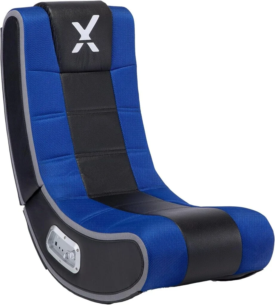 X Rocker SE 2.1 Floor Rocker - Bluetooth Gaming Chair with Immersive Audio with Speakers Subwoofer - Ergonomic Design - Comfortable Floor Rocker Chair for Gaming More - Blue