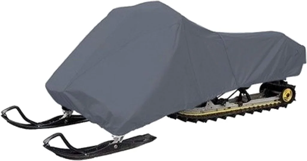 300 Denier Water-Repellent Snowmobile Storage Cover with Waterproof Seams fits Arctic Cat, Polaris, Ski Doo, Yamaha in Grey (up to 125 L and 126-138 L)