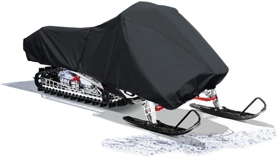 EliteShield SnowShield Trailerable Snowmobile Cover, Solution-Dyed Fade Resistant All Weather Protection Snowsled Cover, Black Color Fits Snowmobile up to 115 Inch Long