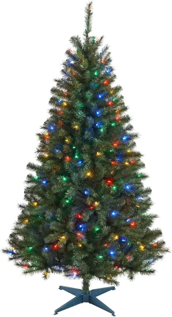 New One 6.5ft Christmas Tree,Pre-lit Artificial Christmas Tree with 250L Color Changing LED Lights, UL Listed Tree, Easy to Assemble