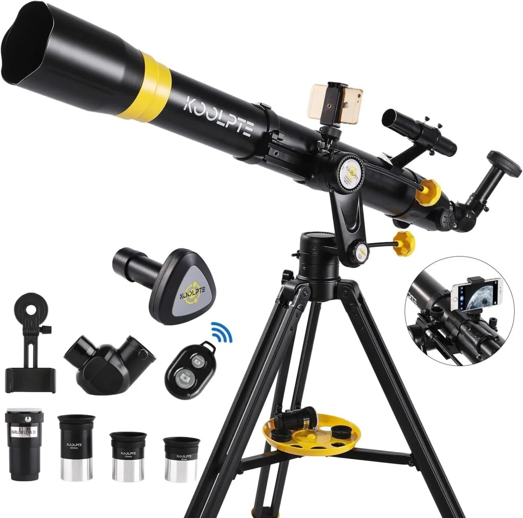 Telescope with Digital Eyepiece - 90mm Aperture 900mm Astronomy Refracting Telescope, Vertisteel Altazimuth Mount, Compact and Powerful for Beginners and Professionals, Perfect for Observing (Black)