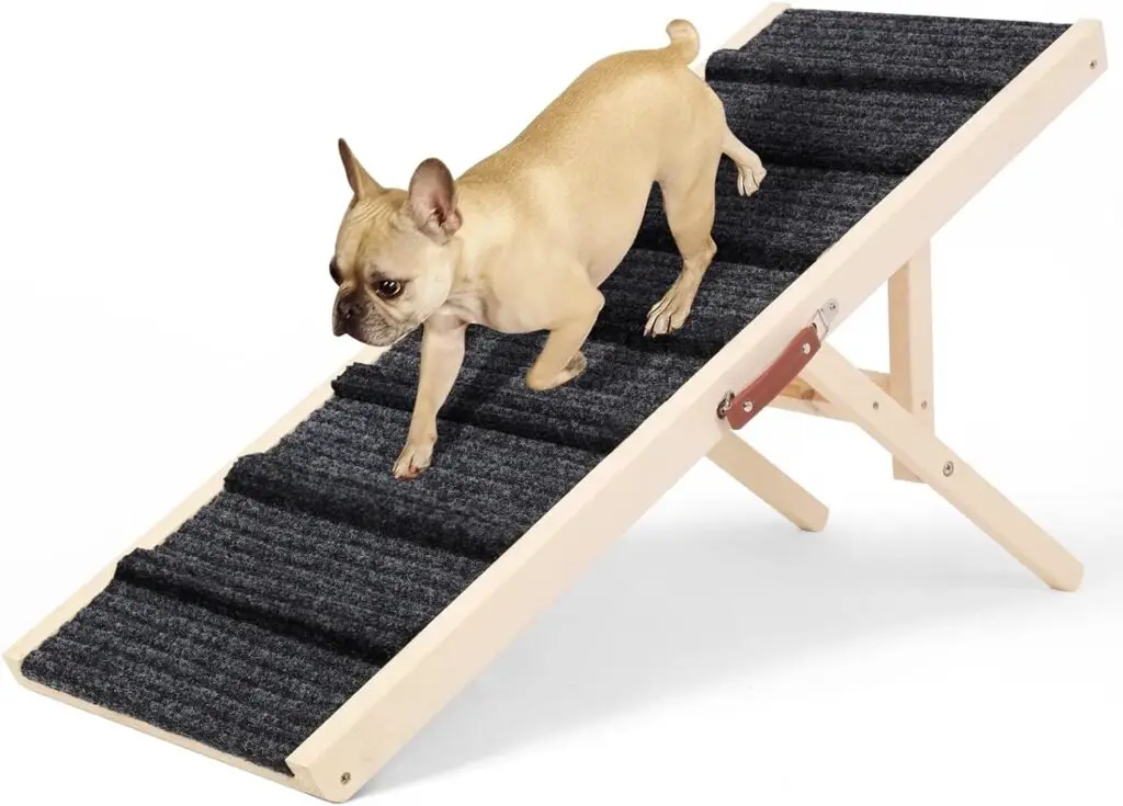 TOFUUMI Dog Ramp for Bed, Car Ramp, Folding Pet Ramp, Dog Stairs, Cat Ramp, Portable Dog Steps Suitable for Elevated Surface Between 15-22 for Small and Medium Dogs (39 inches) : Pet Supplies
