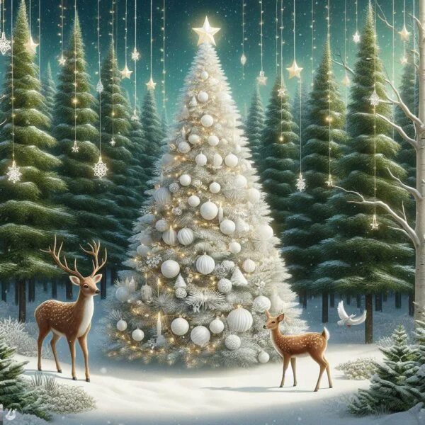 white Christmas tree