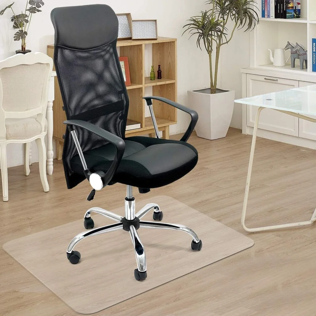 Azadx Office Chair Mat for Hardwood Floor 30 x 48, Small Chair Mat Clear Easy Glide on Hard Floors, Rolling Chair Mat Plastic Mat Under Desk Chair