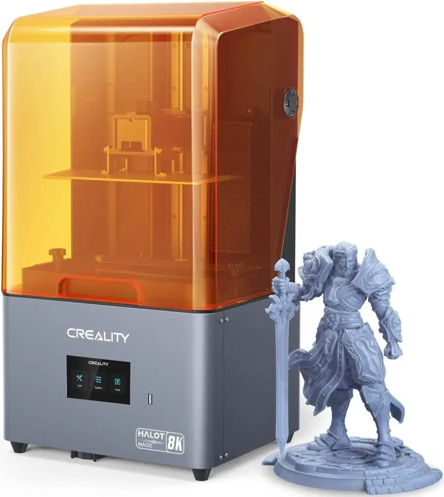 Creality Resin 3D Printer Halot-Mage 8K High Precision 10.3 Monochrome LCD MSLA UV Resin Printer with Integral Light Fast Print Dual Z-axis Rails Larger Resin Print Easy Slicing Size 8.97x5.03x9.05in