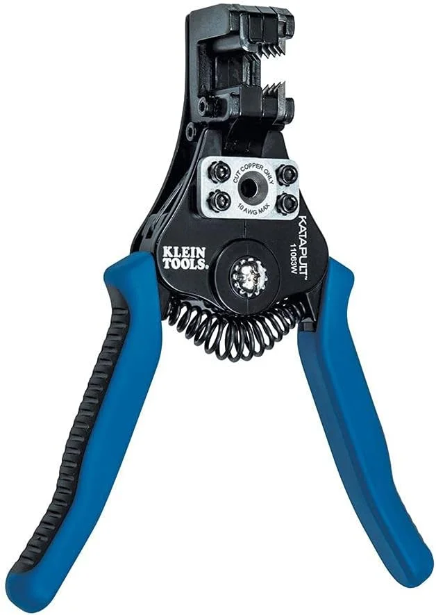Klein Tools 11063W Wire Cutter / Wire Stripper, Heavy Duty Automatic Wire Stripper Tool for 8-20 AWG Solid and 10-22 AWG Stranded Electrical Wire,Blue/Black