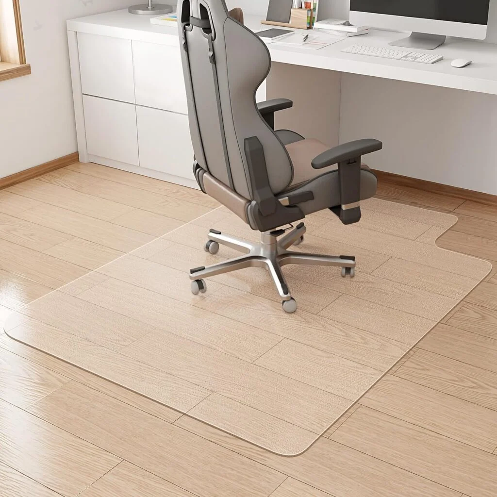 KMAT Office Chair Mat for Carpet,Easy Glide Hard Wood Tile Floor Mats,Chair Mat for Hardwood Floor,Clear Desk Chair Mat for Home Office Rolling Chair,Heavy Duty Floor Protector -36x48 with Lip
