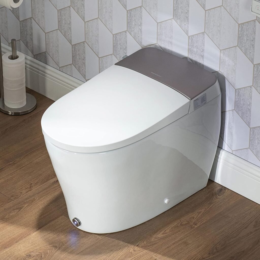 Casta Diva Smart Toilet with Tank and Bidet Built-in Quiet Powerful Auto Flushing Auto Open/Close 1.06GPF Toilets for Bathrooms with Low Water Pressure
