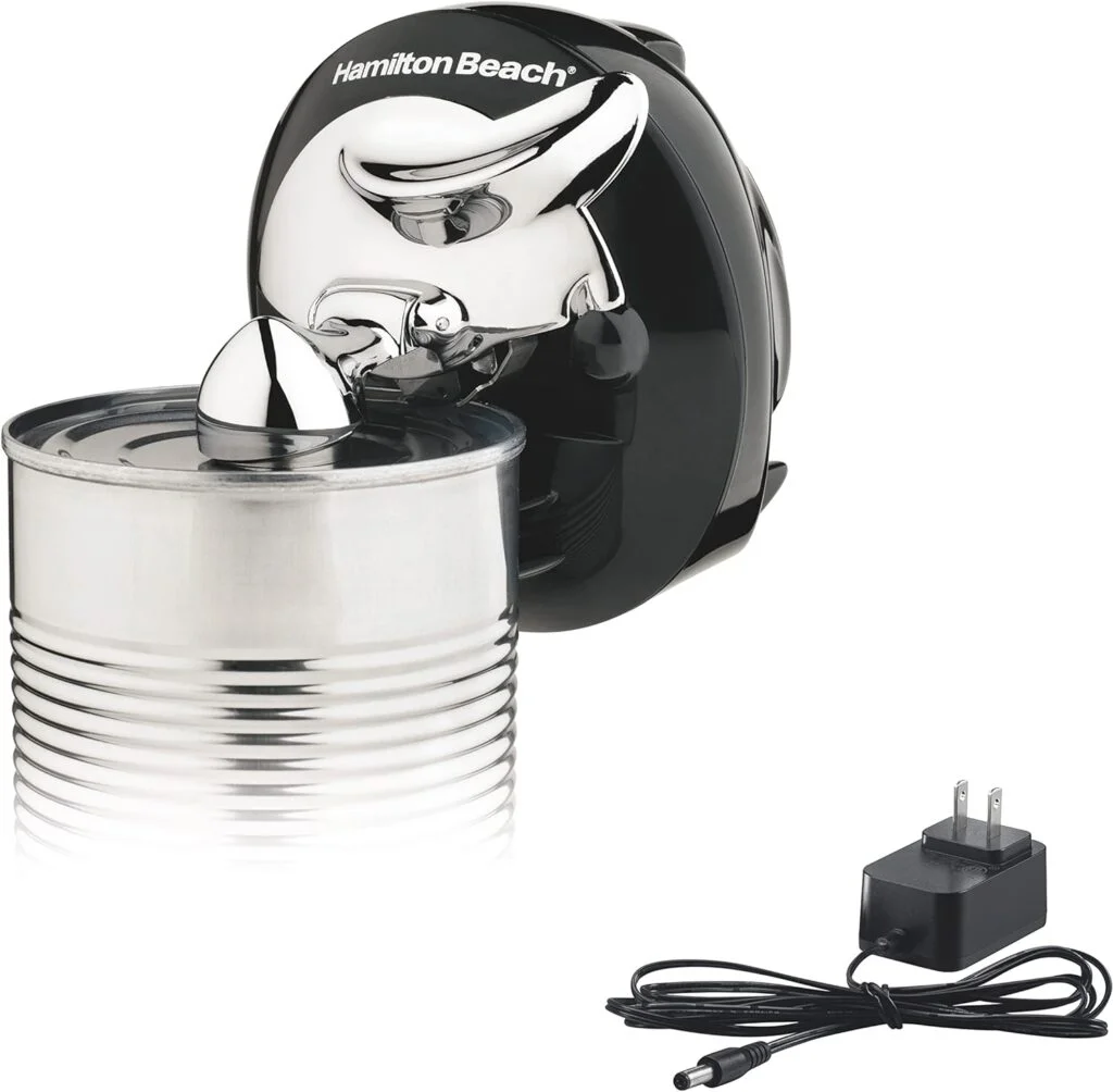 Hamilton Beach Walk n Cut Electric Can Opener for Kitchen, Use On Any Size, Automatic and Hand-Free, Cordless Rechargeable, Easy Clean Removable Blade, Black (76501G)