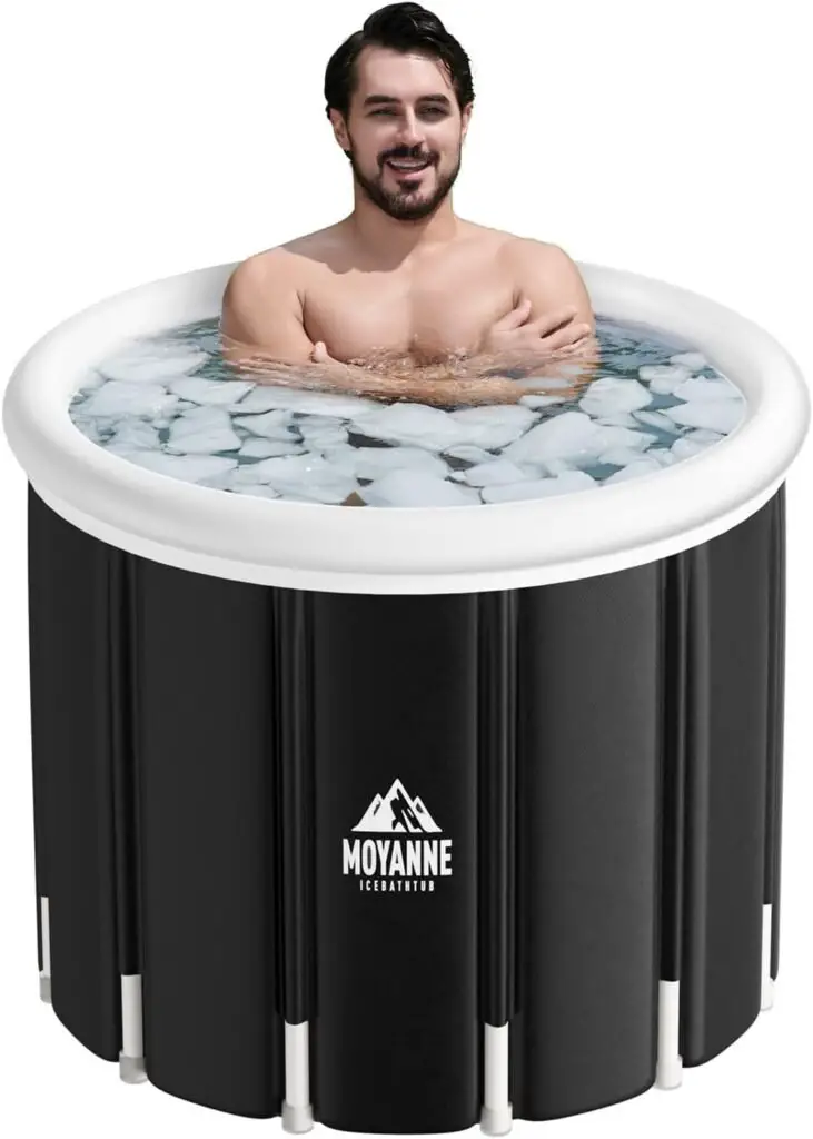 MOYANNE Ice Bath Tub,176 Gallons Inflatable Cold Plunge Tub for Athletes Recovery - Portable Outdoor Polar Pod Recovery Solution,39.3 x 31.4