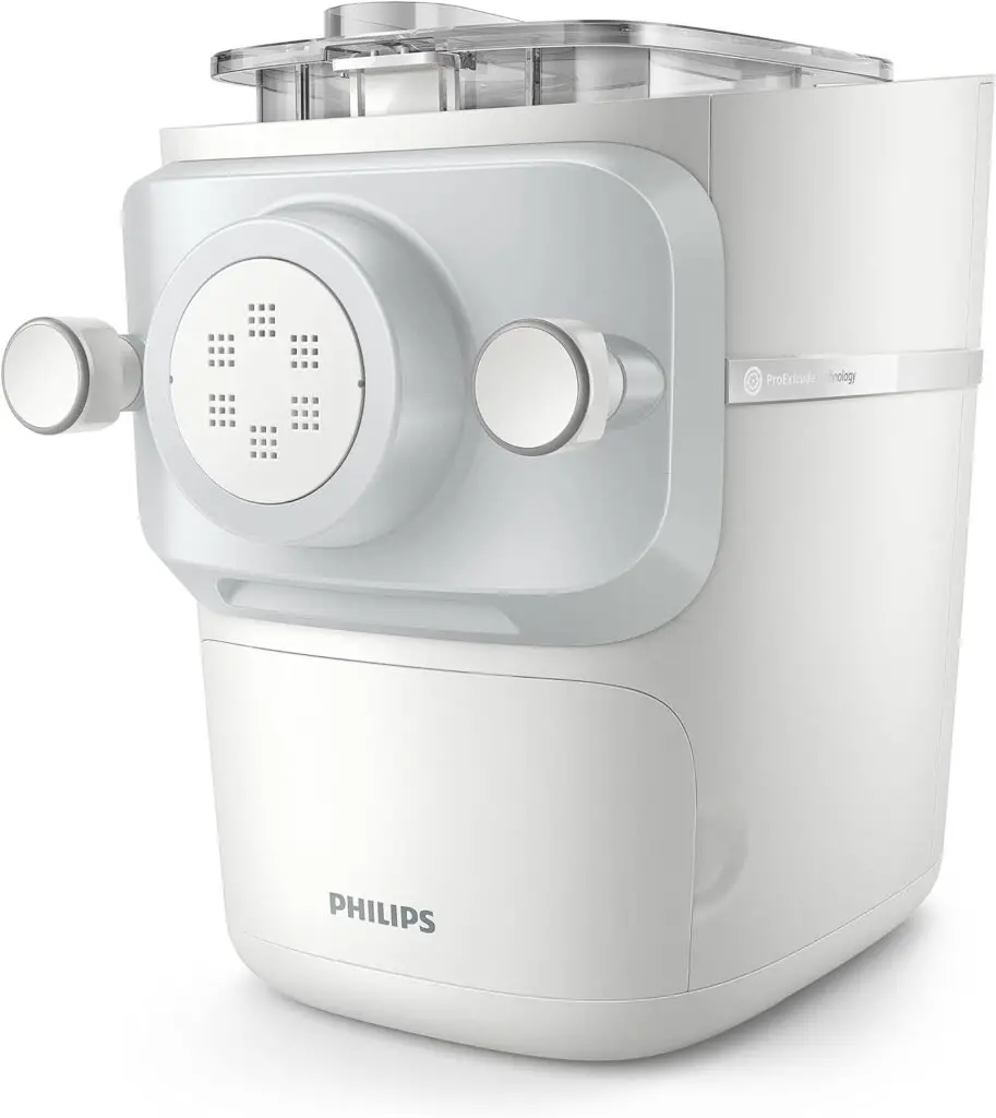 Philips 7000 Series Pasta Maker, ProExtrude Technology 150W, 8 discs, Perfect Mixing Technology, Preapre up to 8 Portions, NutriU App, White, (HR2660/03)