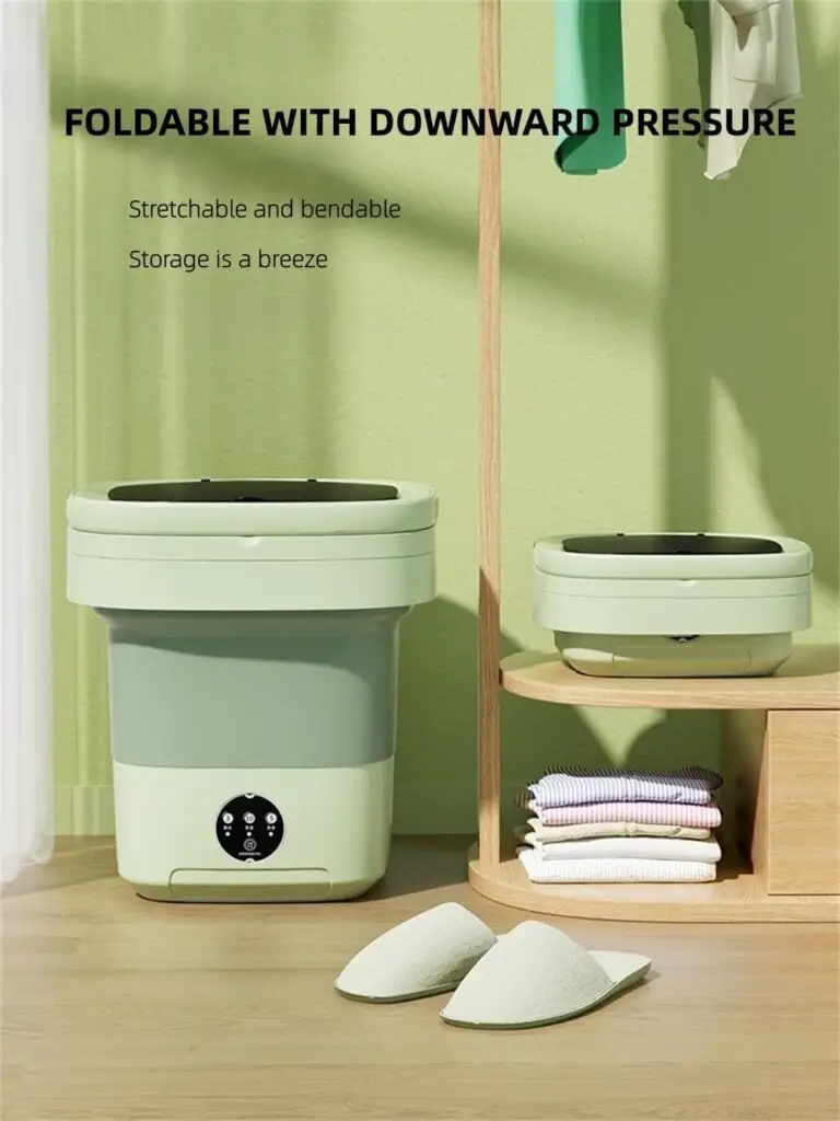 Portable washing machine,Mini Washer,11L upgraded large capacity foldable Washer.Deep cleaning of underwear, baby clothes and other small clothes.Suitable for apartments, dormitories, hotels.(Green)