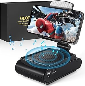 Birthday Gifts for Men, Cell Phone Stand with Wireless Bluetooth Speaker and Anti-Slip Base Hd Surround Sound Perfect, Cool Gadgets for Mens Gifts, Husband Gifts for Men Unique