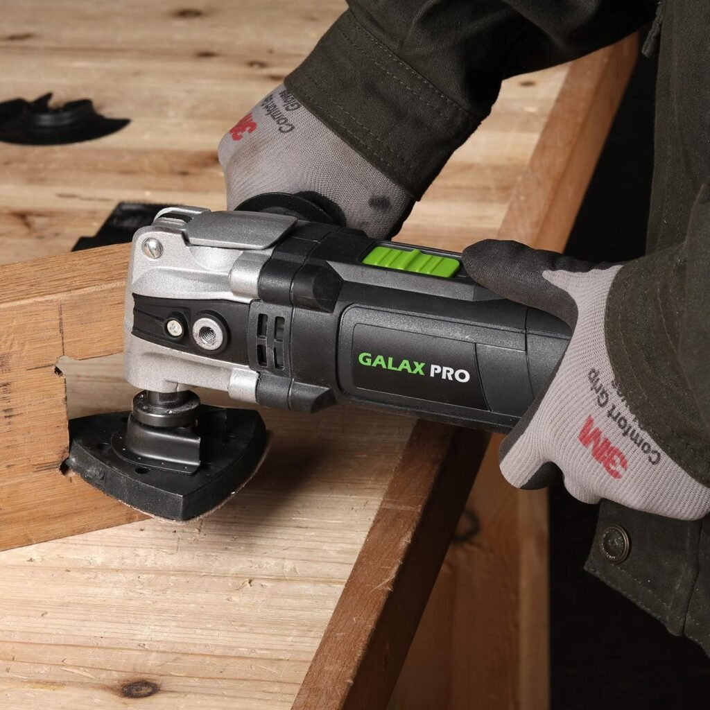 GALAX PRO 3.5A 6 Variable Speed Oscillating Multi Tool Kit with Quick Clamp System Change and 30pcs Accessories, Oscillating Angle:4° for Cutting, Sanding, Grinding