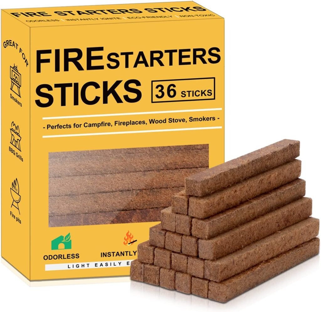 Realcook Natural Fire Starter Cubes: Upgraded 36 Firestarters Kindling