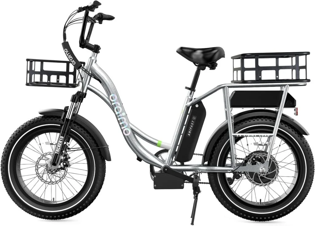 Oraimo Electric Bike for Adults, 750W Motor (Peak 1000W) 20 x 4.0 Fat Tire with Dual Shock Absorber, Max 48V 20.8Ah Dual Removable Battery, Ebike with 4A 3H Fast Charge, Complies to ANSI/CAN/UL2849