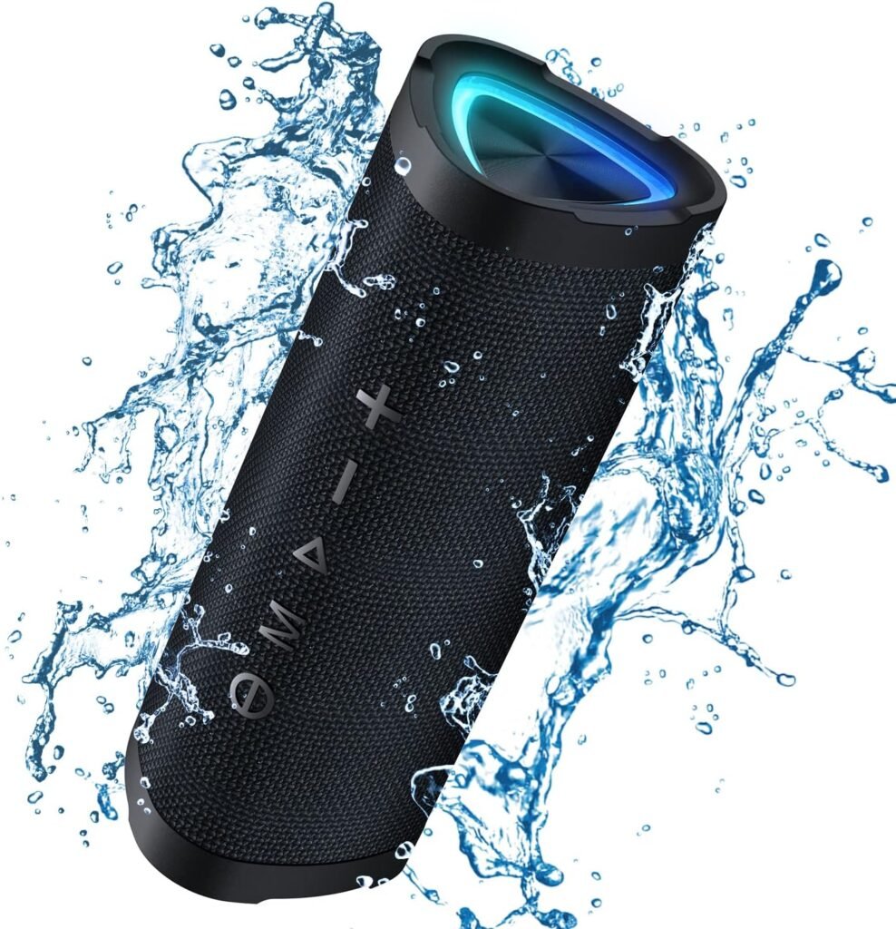 Vanzon Bluetooth Speakers V40 Portable Wireless Speaker V5.0 with 24W Loud Stereo Sound, TWS, 24H Playtime IPX7 Waterproof, Suitable for Travel, Home and Outdoors-Black