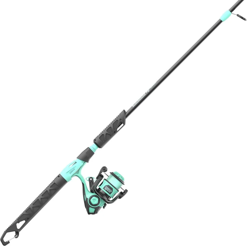 Zebco Rambler Fishing Reel and Rod Combo, Durable Fiberglass Rod with Built-in Carabiner, Patented No-Tangle Reel, Pre-Spooled with 8-Pound Zebco Fishing Line